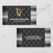 金ゴールド鋏 |金属トリム 名刺 (正面/裏面)