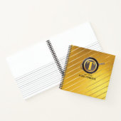 金ゴールド鋳鉄鍋パーソナライズされたレシピ ノートブック (内部)