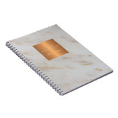 金ゴールド鋼エレガント銅メタリックグレー大理石 ノートブック (右側)