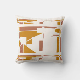 金ゴールド錆オフ白の南西ルックジオメトリックモチーフ クッション