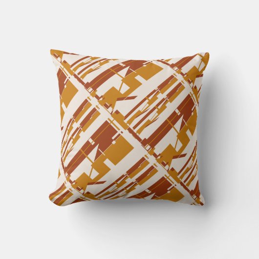 金ゴールド錆ベージュサウスウェスト見える斜めの大きなタイル クッション (正面)