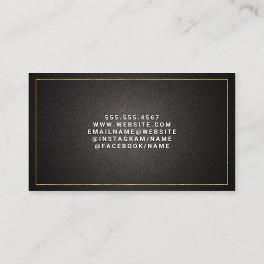 金ゴールド鍵ハウスロゴ |建築実在不動産 名刺 (裏面)