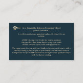 金ゴールド鍵VIPエステート実在ククライアント評価カード ロイヤリティカード (裏面)