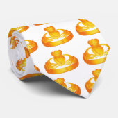 金ゴールド鎖輪 ネクタイ (ロール)