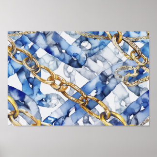 金ゴールド鎖 ポスター