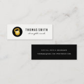 金ゴールド鐘のフィットネス師 スキニー名刺 (正面/裏面)