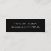 金ゴールド鐘のフィットネス師 スキニー名刺 (裏面)