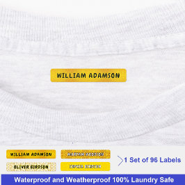 金ゴールド防水長姓 | 高級衣料 ラベル