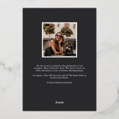 金ゴールド降下 |フォイルフォト卒業発表 箔招待状 (裏面)