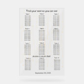 金ゴールド降雨文字列結婚ライトの座席表 アクリルサイン (正面)