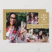 金ゴールド院写真法科卒業会 招待状 (正面/裏面)