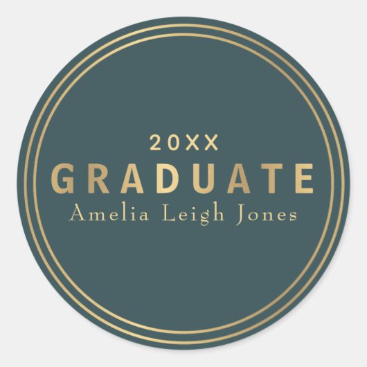 金ゴールド院外封筒シール ラウンドシール (正面)