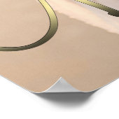 金ゴールド院書道台本ブラックフォトパーティー ポスター (角)