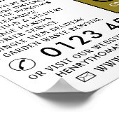 金ゴールド除去用バン、除去用広告企業 ポスター (角)