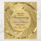 金ゴールド除草テンプレート ワインラベル (シングルラベル)