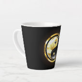 金ゴールド陰陽オンブラック カフェラテマグ (左アングル)
