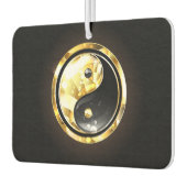 金ゴールド陰陽オンブラック カーエアーフレッシュナー (左)