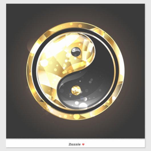 金ゴールド陰陽オンブラック シール (シート)