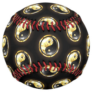 金ゴールド陰陽オンブラック ソフトボール