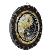 金ゴールド陰陽オンブラック ダーツボード (正面左)