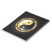 金ゴールド陰陽オンブラック ノートパッド (回転)