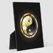 金ゴールド陰陽オンブラック フォトプラーク (側面)