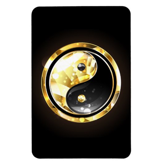 金ゴールド陰陽オンブラック マグネット (縦)