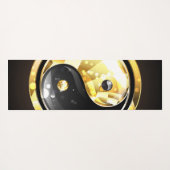 金ゴールド陰陽オンブラック ヨガマット (裏面(横))