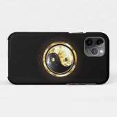 金ゴールド陰陽オンブラック Case-Mate iPhoneケース (裏面(横))