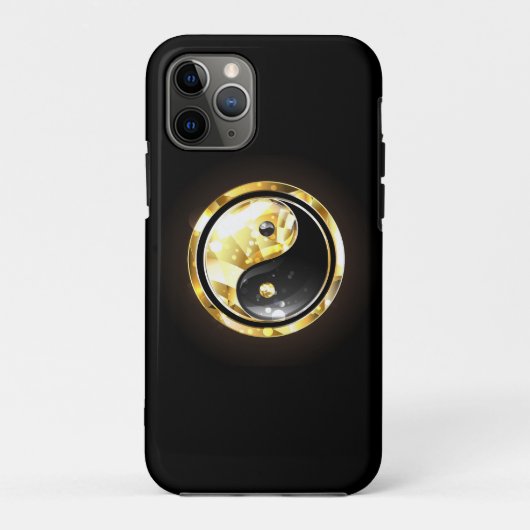 金ゴールド陰陽オンブラック Case-Mate iPhoneケース (裏面)