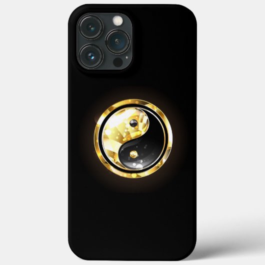 金ゴールド陰陽オンブラック Case-Mate iPhoneケース (裏面)
