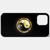 金ゴールド陰陽オンブラック Case-Mate iPhoneケース (裏面 (横))
