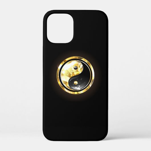 金ゴールド陰陽オンブラック Case-Mate iPhoneケース (裏面)