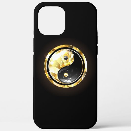 金ゴールド陰陽オンブラック Case-Mate iPhoneケース (裏面)