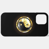 金ゴールド陰陽オンブラック Case-Mate iPhoneケース (裏面 (横))