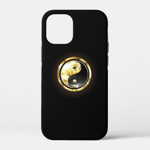 金ゴールド陰陽オンブラック iPhone 12 MINI ケース