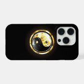 金ゴールド陰陽オンブラック iPhoneケース (裏面横)