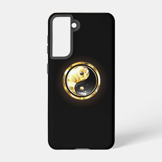 金ゴールド陰陽オンブラック SAMSUNG GALAXYケース (裏面)