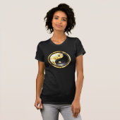 金ゴールド陰陽オンブラック Tシャツ (正面フル)