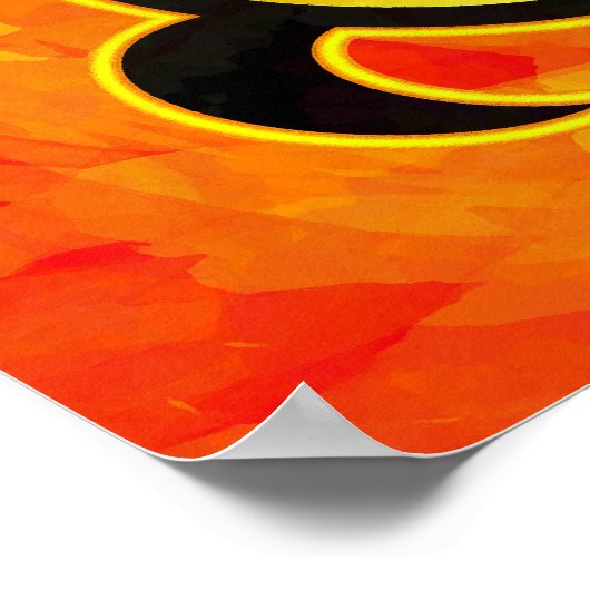 金ゴールド陰陽タートルポスター ポスター (角)