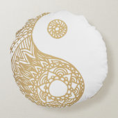 金ゴールド陰陽 ラウンドクッション (裏面)