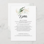 金ゴールド離れとユーカリプトゥス結婚グリーンリーの詳細 エンクロージャーカード (正面/裏面)