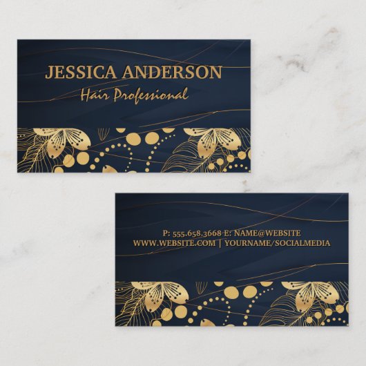 金ゴールド離れと抽象芸術 名刺 (正面/裏面)