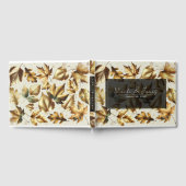 金ゴールド離れアモンドベージュグラム秋の結婚式 ゲストブック (全面)