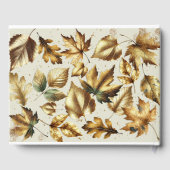 金ゴールド離れアモンドベージュグラム秋の結婚式 ゲストブック (裏面)