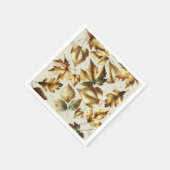 金ゴールド離れアモンドベージュグラム秋の結婚式 スタンダードカクテルナプキン (角)