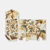 金ゴールド離れアモンドベージュグラム秋の結婚式 フェイバーボックス (折り畳みなし)