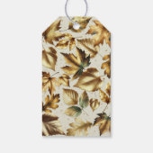 金ゴールド離れアーモンドベージュ&ブラックグラム秋の結婚式 ギフトタグ (裏面)