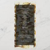 金ゴールド離れアーモンドベージュ&ブラック結婚式 プログラム (裏面)