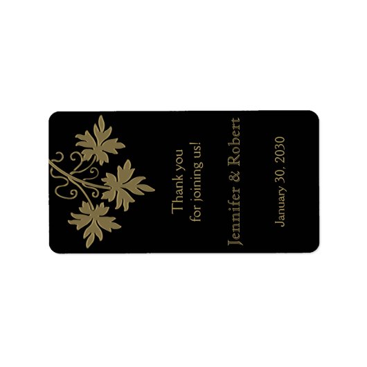 金ゴールド離れオンブラックリップバーム ラベル (正面)